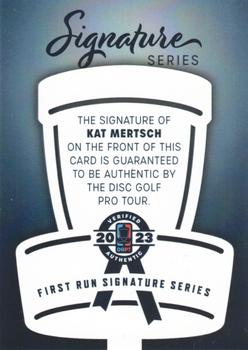 2023 Disc Golf Pro Tour - Signature Series #NNO Kat Mertsch Back